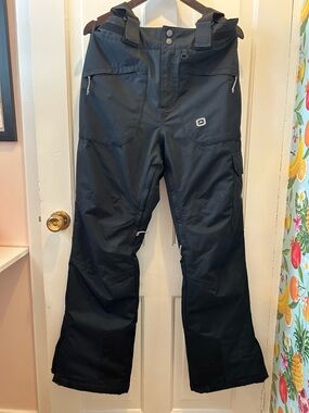 Outbound Men's Black Snowboarding pants with Light Gray Lining
